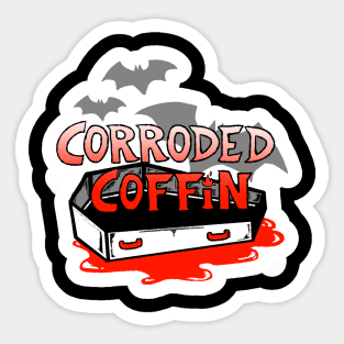 corroded coffin Sticker